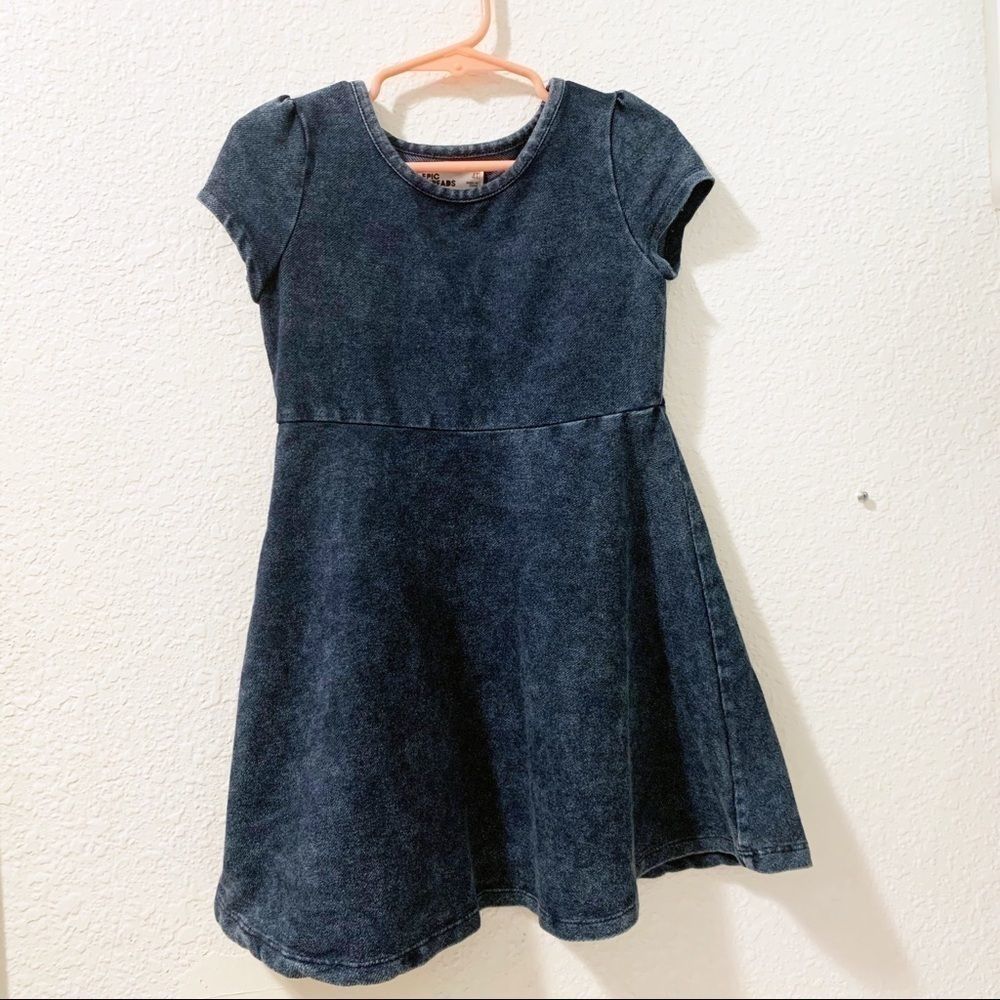 Epic Threads Dark Wash Blue Denim Girls Dress 4T